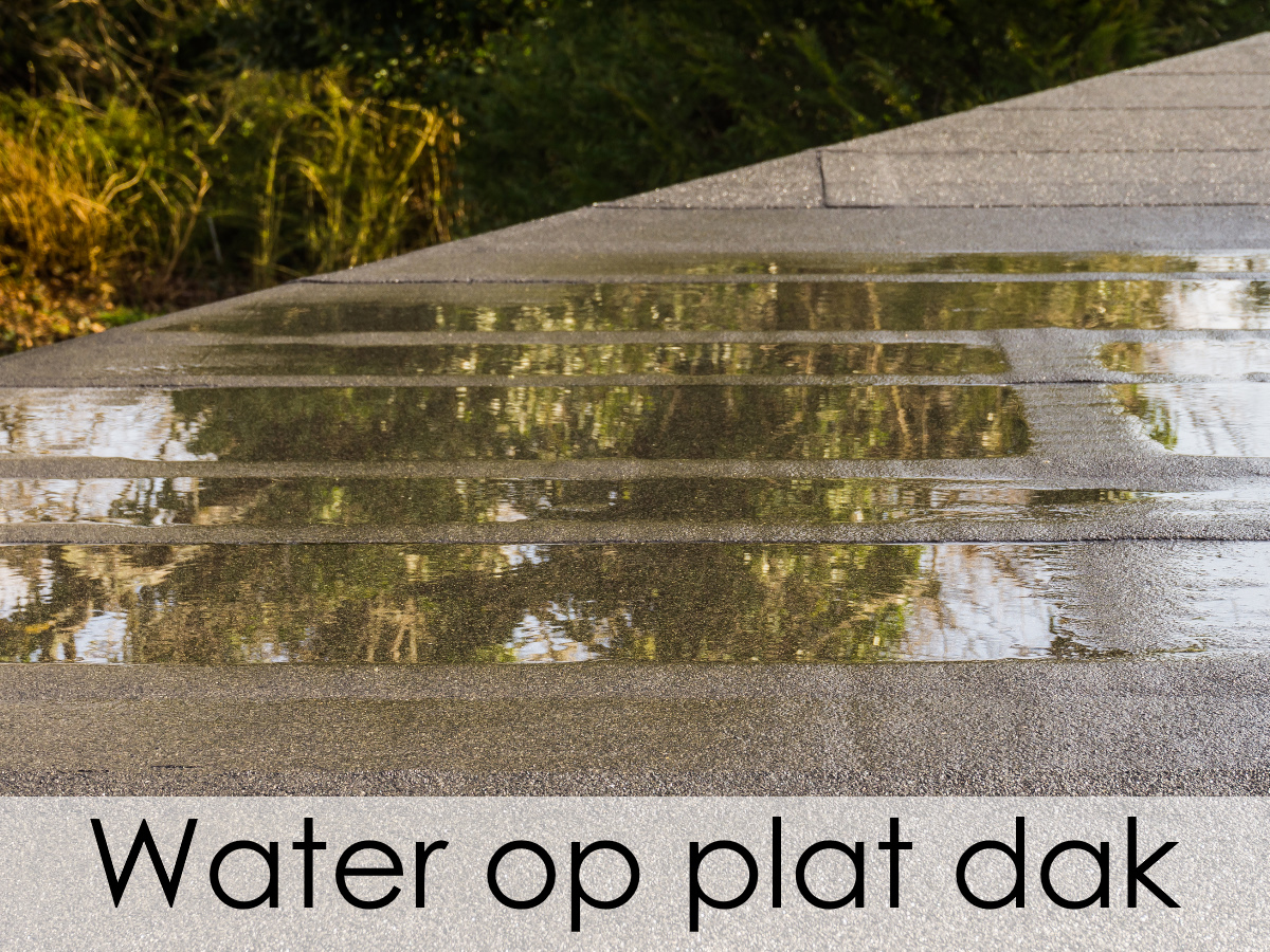 water op plat
 dak